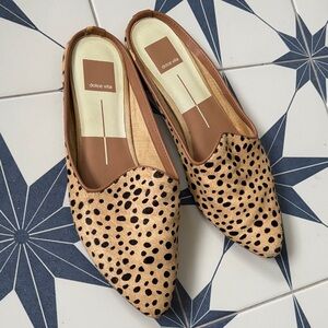 Dolce Vita Vegan Fur Tan and Black Loafers